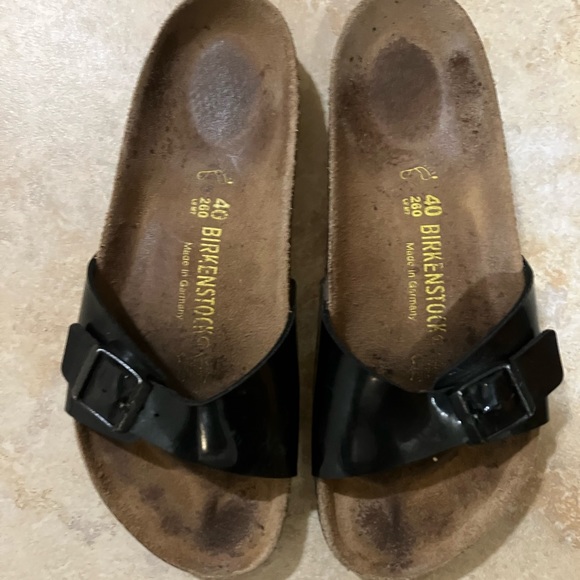 Black Birkenstock slides size 10 - Picture 1 of 2